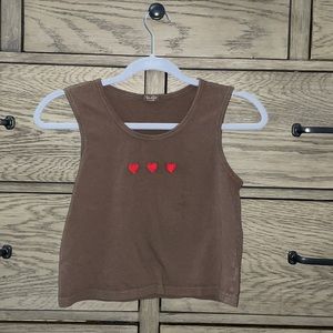 brandy melville/john galt heart tank